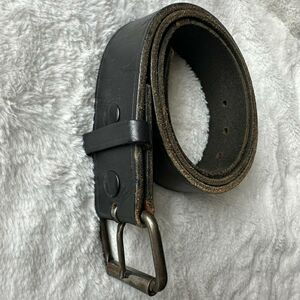Antique Roller Buckle Genuine Full Grain Vintage Leather Belt 1-1/2"(38mm) wide